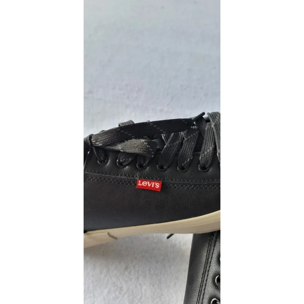 Levi's Men's Shoes Anikin NL Lace-Up Sneakers Black Putty Size 10 Width M NEW‎